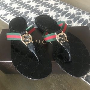 Gucci Lifford sandals. Worn twice. Box and bag included.